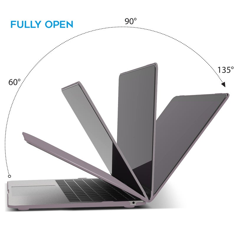 آي بينزر IBenzer متوافق مع حافظة MacBook Air 13 بوصة الجديدة 2022 2021 2020 M1 A2337 A2179 A1932 حافظة بلاستيكية صلبة مع غطاء لوحة مفاتيح لجهاز Mac Retina Display مع Touch ID Ultra Gray MAT13-UAGY+1 - Image 5